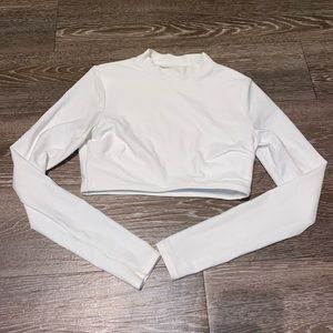 Mock-Neck Cropped Top